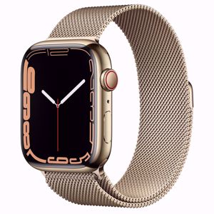 Apple Watch Series 7 45mm Gold, Milanese Loop) (GPS+Cellular) 