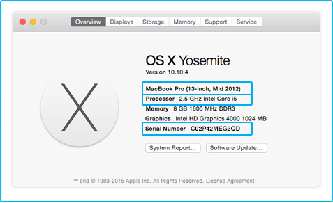 mac pro serial number specs